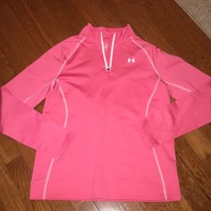 Girls Youth Large PINK Underarmour zip up top